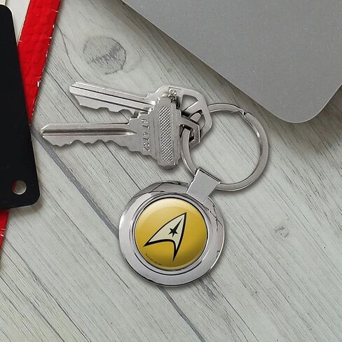 الرسومات والمزيد سلسلة مفاتيح Star Trek Command Shield أنيقة مستديرة من المعدن المطلي بالكروم in Kuwait