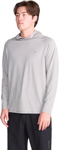 Spyder Men's Hooded Long Sleeve Rashguard – Quick-Dry Swim Shirt, Sun Protection Top in Saudi Arabia
