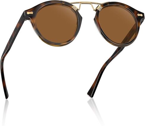 STGATN Polarized Sunglasses for Women, Round Retro Double-Bridge Trendy Fashion Shades UV Protection in Saudi Arabia