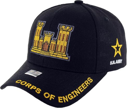 Officially Licensed U.S. Army Military Vietnam Veteran Baseball Cap - Corps of Engineers Embroidered U.S. Flag Premium Quality Adjustable Hook-and-Loop Closure Hat in Saudi Arabia