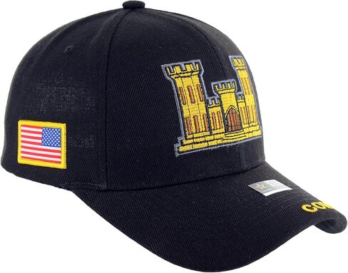 Officially Licensed U.S. Army Military Vietnam Veteran Baseball Cap - Corps of Engineers Embroidered U.S. Flag Premium Quality Adjustable Hook-and-Loop Closure Hat in Saudi Arabia