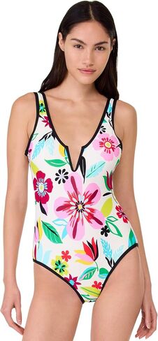 kate spade new york Women's Safari Floral V Wire One Piece in Kuwait