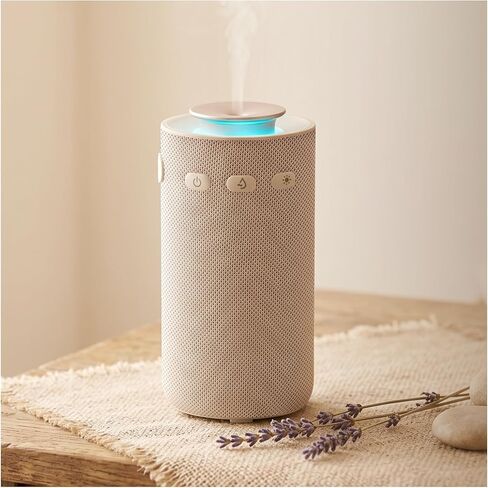 Stillstorm Waterless Diffuser for Essential Oil, Portable Aromatherapy Diffuser, Car Air Freshener with 8 Light Colors, Fabric Material Scent Air Machine for Home, Office, Essential Oils Excluded in Saudi Arabia