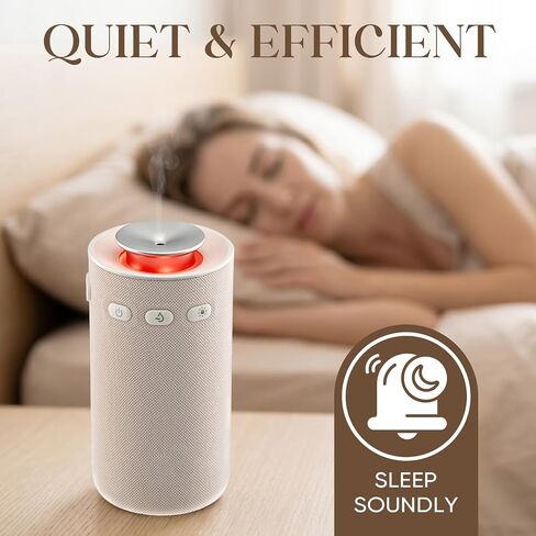 Stillstorm Waterless Diffuser for Essential Oil, Portable Aromatherapy Diffuser, Car Air Freshener with 8 Light Colors, Fabric Material Scent Air Machine for Home, Office, Essential Oils Excluded in Saudi Arabia