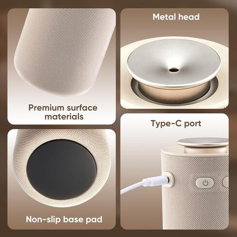 Stillstorm Waterless Diffuser for Essential Oil, Portable Aromatherapy Diffuser, Car Air Freshener with 8 Light Colors, Fabric Material Scent Air Machine for Home, Office, Essential Oils Excluded in Saudi Arabia