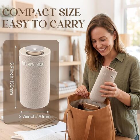 Stillstorm Waterless Diffuser for Essential Oil, Portable Aromatherapy Diffuser, Car Air Freshener with 8 Light Colors, Fabric Material Scent Air Machine for Home, Office, Essential Oils Excluded in Saudi Arabia