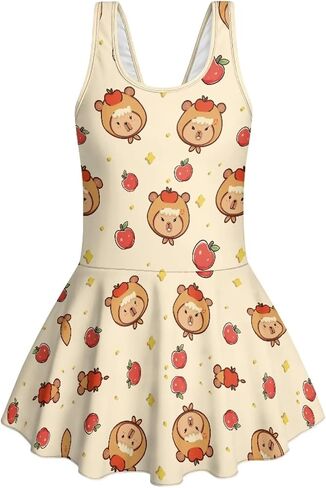Girls One Piece Swimsuits Size 3-13 Girls Bathing Suits Quick Dry Sleeveless Swimming in Saudi Arabia