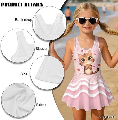 Girls One Piece Swimsuits Size 3-13 Girls Bathing Suits Quick Dry Sleeveless Swimming in Saudi Arabia
