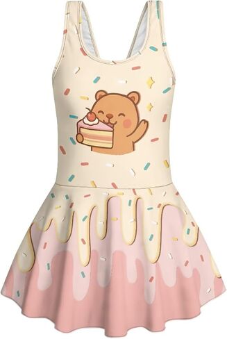 Girls One Piece Swimsuits Size 3-13 Girls Bathing Suits Quick Dry Sleeveless Swimming in Saudi Arabia