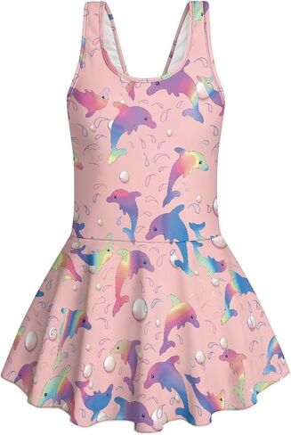 Girls One Piece Swimsuits Size 3-13 Girls Bathing Suits Quick Dry Sleeveless Swimming in Saudi Arabia