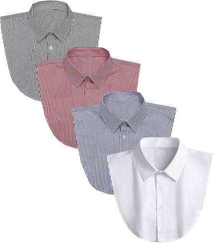 4Pcs Classic Fake Collar Detachable Dickey Half Shirts Blouse Top for Women Men Outfits in Saudi Arabia