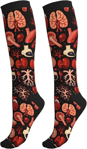 Compression Socks For Women & Men 15-20 Mmhg, Best For Nursing, Running, Cycling, Flight Travel Gifts in Kuwait