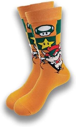 TCB Creations Bowser King Dragon Cartoon Game Character Crew Socks in Saudi Arabia