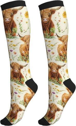 Compression Socks For Women & Men 15-20 Mmhg, Best For Nursing, Running, Cycling, Flight Travel Gifts in Kuwait
