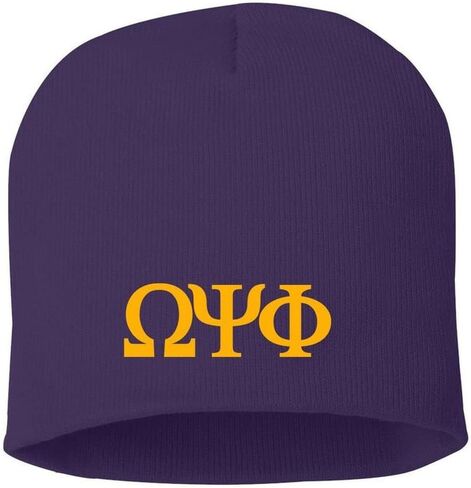 Omega Psi Phi 8 Inch Beanie Purple in Saudi Arabia