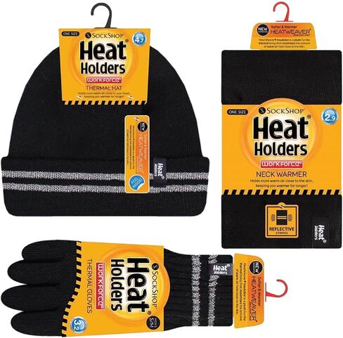 HEAT HOLDERS - Mens Hi Vis Thermal Insulated Reversible Knit Cap 3.4 tog One Size in Saudi Arabia