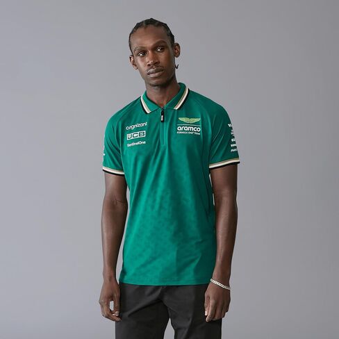 قميص Aston Martin F1 للرجال 2024 Team Polo - أخضر - المقاس: X-Small in Kuwait