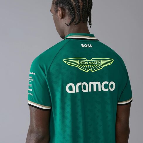 قميص Aston Martin F1 للرجال 2024 Team Polo - أخضر - المقاس: X-Small in Kuwait