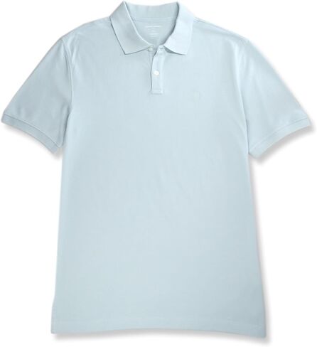 Banana Republic Mens 803392 Regular Fit Pique Mesh Organic Cotton Monogram Polo Shirt (Large Tall (LT), Frosted Windows Blue) in Saudi Arabia