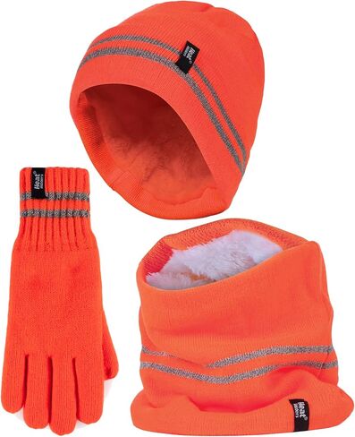 HEAT HOLDERS - Mens Hi Vis Thermal Insulated Reversible Knit Cap 3.4 tog One Size in Saudi Arabia
