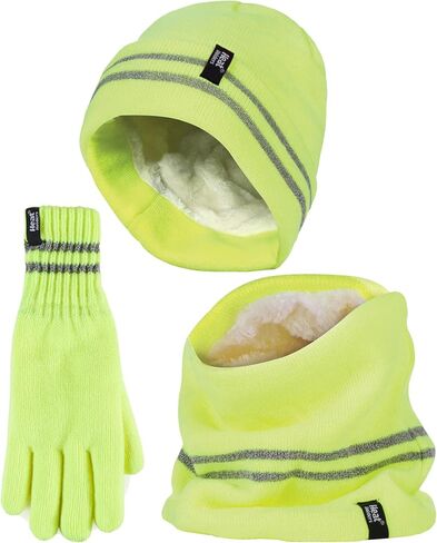 HEAT HOLDERS - Mens Hi Vis Thermal Insulated Reversible Knit Cap 3.4 tog One Size in Saudi Arabia