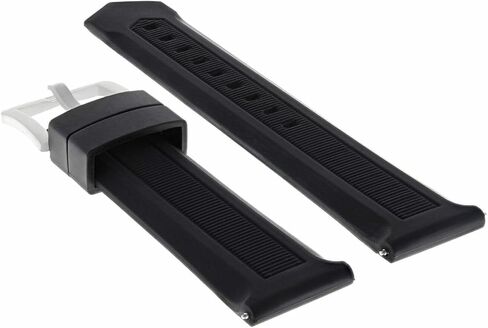 حزام ساعة مطاطي من Ewatchparts مقاس 20 مم متوافق مع تاغ هوير F1CAC1110 XG1337، BT0710 أسود in Kuwait
