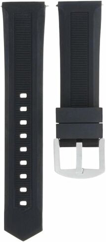 حزام ساعة مطاطي من Ewatchparts مقاس 20 مم متوافق مع تاغ هوير F1CAC1110 XG1337، BT0710 أسود in Kuwait