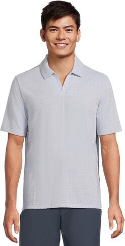 Johnston & Murphy Men's Basket Weave V-Neck Polo in Saudi Arabia
