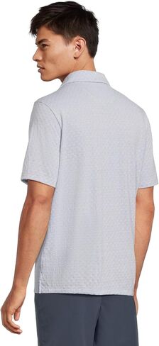 Johnston & Murphy Men's Basket Weave V-Neck Polo in Saudi Arabia