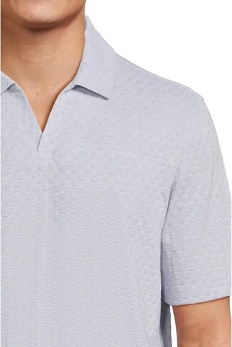 Johnston & Murphy Men's Basket Weave V-Neck Polo in Saudi Arabia