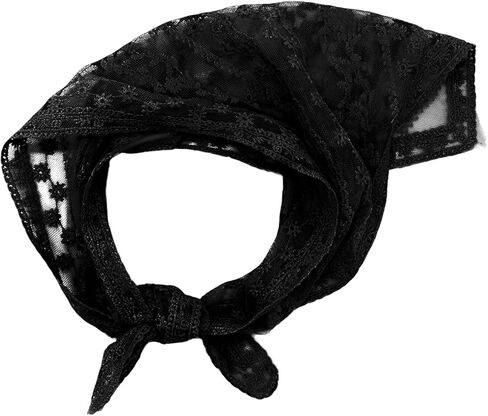 Triangle Head Scarf for Women with Lace Floral for Picnic Casual in Kuwait