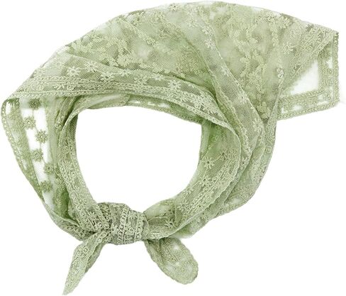 Triangle Head Scarf for Women with Lace Floral for Picnic Casual in Kuwait
