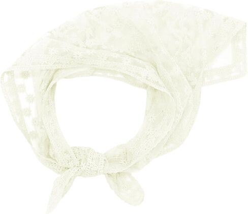 Triangle Head Scarf for Women with Lace Floral for Picnic Casual in Kuwait