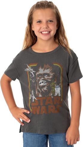 Star Wars Girls' Vintage Chewbacca Retro Characters Design Kids Youth Graphic T-Shirt in Kuwait