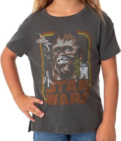 Star Wars Girls' Vintage Chewbacca Retro Characters Design Kids Youth Graphic T-Shirt in Kuwait