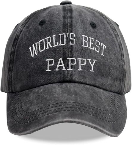 World’s Best Pappy Gifts for Men, Adjustable Embroidered Cotton New Dad Baseball Cap in Saudi Arabia