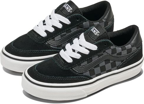 Vans Little Kids' Brooklyn LS Shoe - Casual Low-Top Sneakers for Boys & Girls, Checkerboard Black/Asphalt, 11 in Kuwait