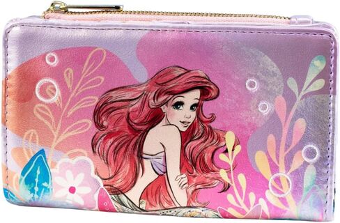 Loungefly x Disney The Little Mermaid Ariel محفظة زهور ناعمة in Kuwait