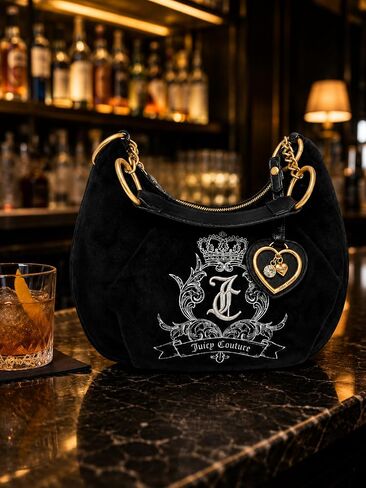 تحتاج Juicy Couture إلى المزيد من حقيبة الكتف Juicy Hobo مع سحر القلب in Kuwait