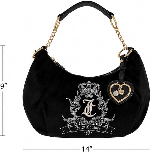 تحتاج Juicy Couture إلى المزيد من حقيبة الكتف Juicy Hobo مع سحر القلب in Kuwait