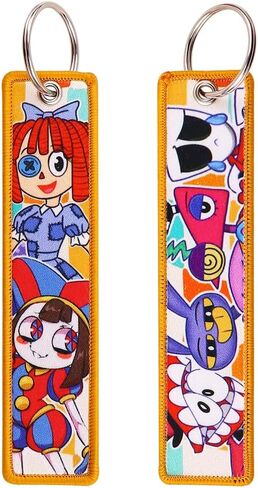 Circus Cartoon Keychain Jet Tag with Key Ring Double Sided 1 Piece in Saudi Arabia