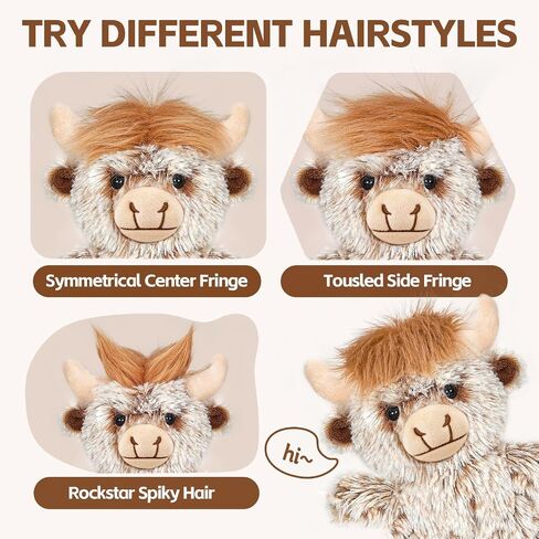 Highland Cow Keychain,5.5-Inch Stuffed Animal Keychain,A Cute Cow Plush Keychain Accessory for Backpack，Wallets, Bags, and Clothing,Ideal Gift for Boys and Girls in Saudi Arabia