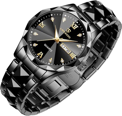 Mens Watches Stainless Steel Waterproof Luminous Date Two Tone Luxury Casual Wrist Watch Relojes para Hombres Watches for Men Diamond Business Dress Analog Quartz in Saudi Arabia