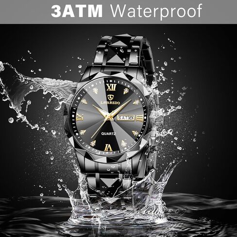 Mens Watches Stainless Steel Waterproof Luminous Date Two Tone Luxury Casual Wrist Watch Relojes para Hombres Watches for Men Diamond Business Dress Analog Quartz in Saudi Arabia