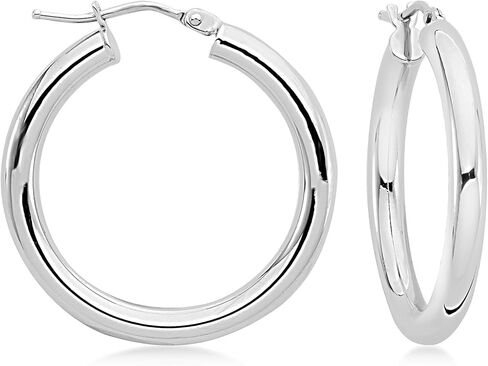 Ross-Simons Italian 3mm 14kt White Gold Hoop Earrings in Saudi Arabia