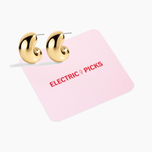 Electric Picks Cloud Earrings for Women, 14k Gold Plated Sculptural Bubble Hoop Earrings, Lightweight Modern Everyday Hoops, Hypoallergenic Statement Earrings in Saudi Arabia