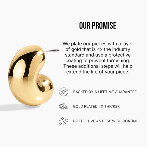 Electric Picks Cloud Earrings for Women, 14k Gold Plated Sculptural Bubble Hoop Earrings, Lightweight Modern Everyday Hoops, Hypoallergenic Statement Earrings in Saudi Arabia