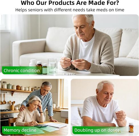 JULOS Automatic Pill Dispenser with 9 Alarms & Front Safety Lock for Elderly & Dementia Care – Sound/Light Reminders, Up to 9 Daily Doses, 28 Compartments Medication Organizer, Clear Lid in Saudi Arabia