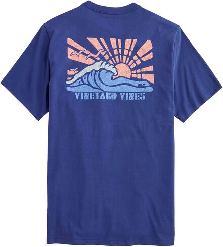 Vineyard Vines Men's Sunray Wave Short-Sleeve Pocket Tee in Saudi Arabia