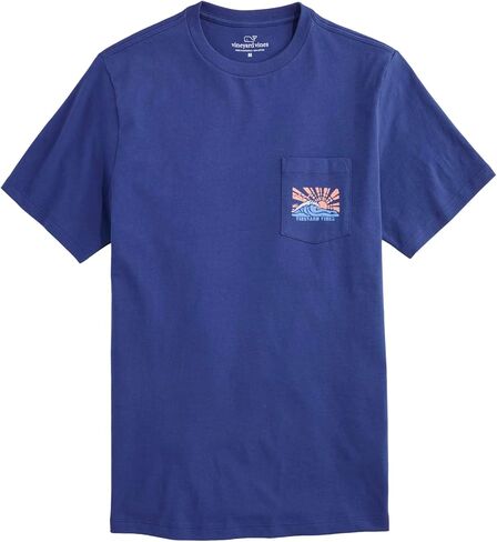 Vineyard Vines Men's Sunray Wave Short-Sleeve Pocket Tee in Kuwait